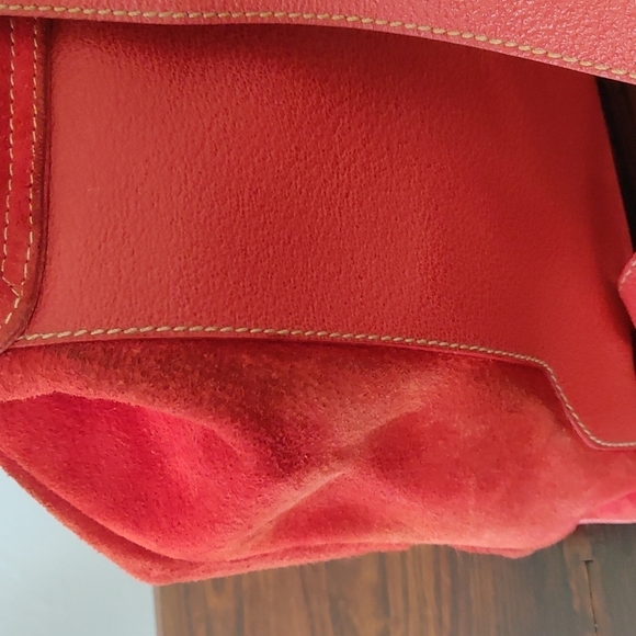 Red Suede Gucci Backpack Vintage Bamboo main image 4